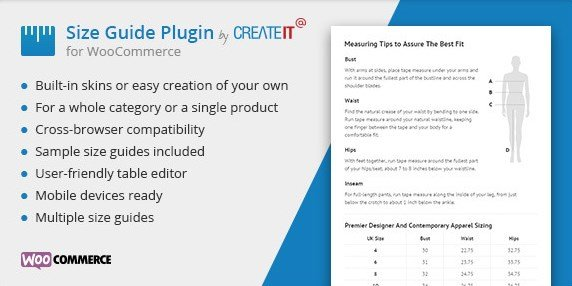 WOOCOMMERCE PRODUCT SIZE GUIDE